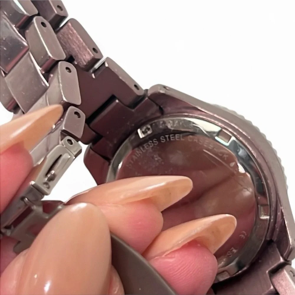 Fossil Stella Purple Silvertone Watch ES2903